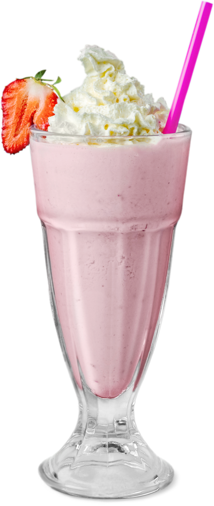 Strawberry Milkshake with Whipped Cream